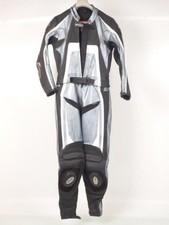 Combinaison grise pour moto route cuir deux pièces Mike the bike pour moto