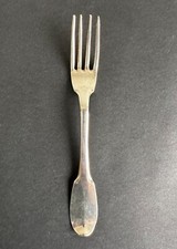 Ancien fourchette fermiers généraux argent massif sterling silver minerve XVIII°
