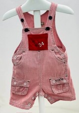 Orchestra salopette blanche rayée rouge motif chien bébé 3 mois