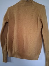 pull brodé moutarde "t- M"