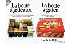 PUBLICITE ADVERTISING 0217  1985  boite à gateaux de Belin ( 2pages)