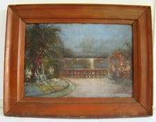 Signée Blondeau, hsc. de deux femmes attablées de nuit enMéditerranée #1887#