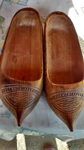 Ancien sabots bois - en,