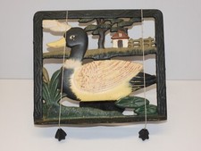 -LUTRIN PORTE LIVRE de CUISINE en FONTE UN CANARD AU CENTRE DECO CUISINE  XXe  D