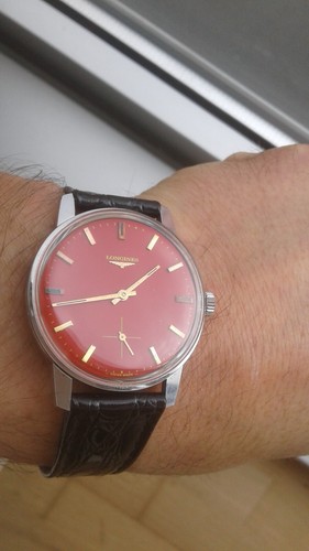 Longines 8490 cadran rouge - longines,