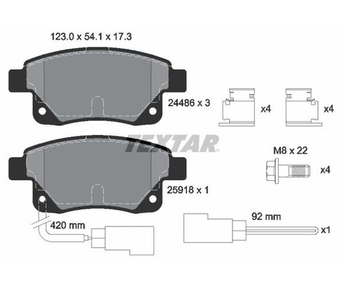 Textar ensemble plaquettes - de,
