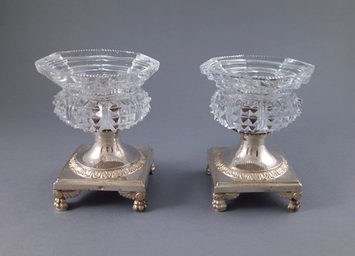 Paire salerons cristal - de,