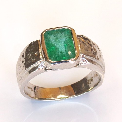 Bague émeraude naturelle - bague,