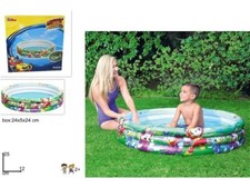 Piscine Gonflable 3 Anneaux 122x25Cm Mickey Mouse Été Piscine Enfants