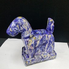 Chien Art Déco Faience De