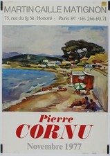 Cornu Pierre Galerie Martin Caille Matignon 1977 Affiche Originale Exposition