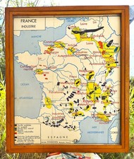 ancienne carte géographie Rossignol  France industrie commerce extérieur a