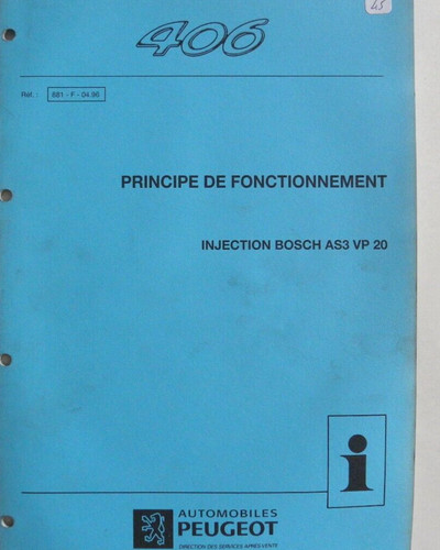 Manuel peugeot 406 principe - peugeot,