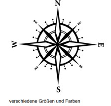 Autocollant boussole rose des