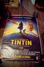 TINTIN SECRET OF UNICORN Advance French Rolled DS Movie Poster Original 2011