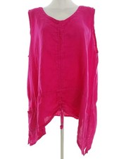 Completo lino by Arthurio  T. L Rose Tunique Blouse Lin 100% Sans manches Poches