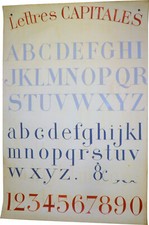 ALPHABET Affiche 150x100 Gouache Police Caractères LETTRES CAPITALES TYPOGRAPHIE