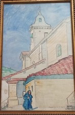 Robert-Adrien DELETANG (1874-1921 ) - Peintre basque - à Betelu, Navarre, 1925