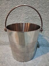 Seau à Glaçons Inox 18/8 Marque "Létang Rémy"Vintage 1970 Paris Déco Bar Ht 12cm