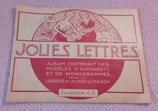 Ancien Livre De Broderies Jolies Lettres Collection J.S. Paris