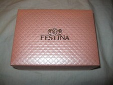 ⌚️ Ancien ÉCRIN MONTRES FESTINA ROSE !!VIDE!! Boîtier Coffret Box Boîte Montre