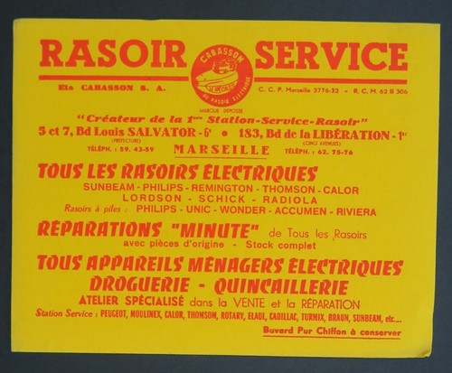 Buvard rasoir service - buvard,