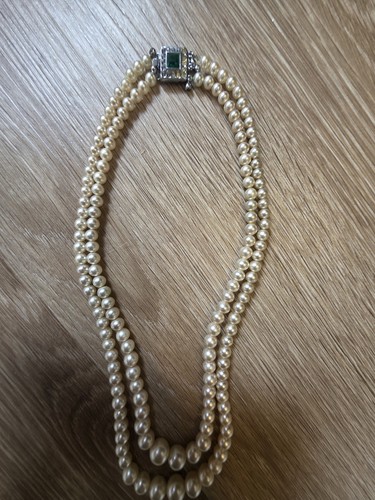 Collier double rangés perles - rangés,