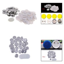 100 Pièces Badges Vierge Fournitures pour Machine à Boutons Kit de Composants