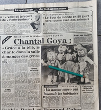 journal France Soir Du 4 avril 1984 Chantal Goya 