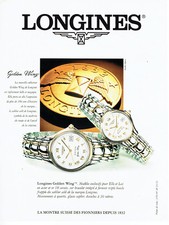 Publicité Advertising 107  1995  les  montres Golden Wing Longines