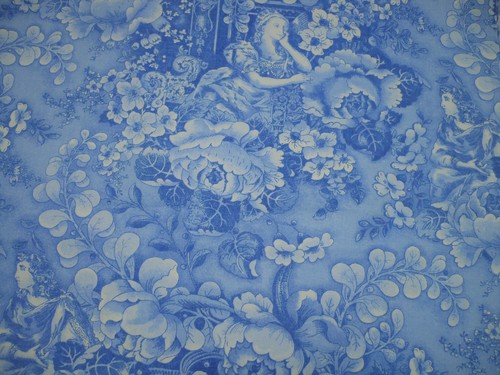 Soft blue floral renascence - soft,