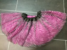 Jupon tulle rose/noir 8 ans