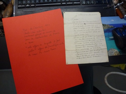 Lettre manuscrite signée du - manuscrite,