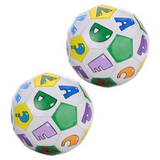  Lot de 2 mini ballons de football : ballon de football en caoutchouc souple