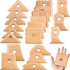 20-Piece Beech Wood Pottery Ribs & Trimming Tools for Clay & Ceramics