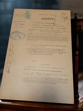 Document ancien vintage arrêté préfectoral Marseille 1930-1940 Bouches-du-Rhône