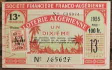 Billet de Loterie Algérienne