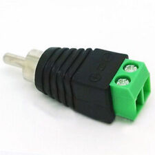 2 Fiche Connecteur RCA mâle à visser AUDIO HP Haut-parleur Enceinte VIDEO ALARME