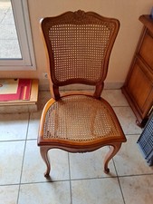 Chaises cannées en merisier