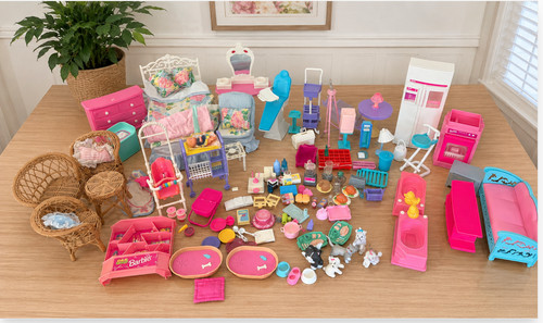 Huge vintage barbie furniture - huge,