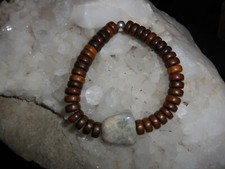 MENS EXOTIC WOOD BEAD AND