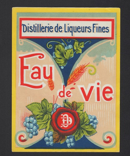 Etiquette ancienne distillerie - etiquette,