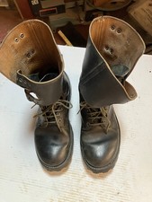 Ancienne paire de Rangers de l'armée française en cuir noir