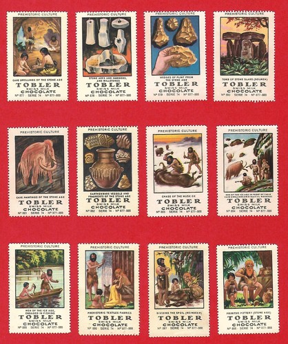 Poster stamps prehistory - poster,
