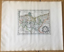 RARE CARTE "PARTIE DE SAXE" ALLEMAGNE ATLAS BRIET COULEURS BE 1653