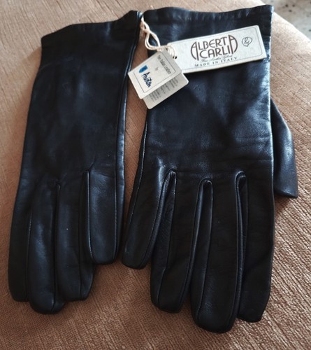 Gants cuir noir alberta - noir, carli