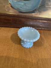 petite coupe opaline de foire bleue