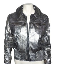 JITROIS BLOUSON PYTHON GRIS ARGENT - grey silver python Jitrois jacket