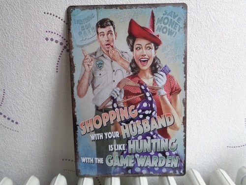 Tole metal pin - up, shopping