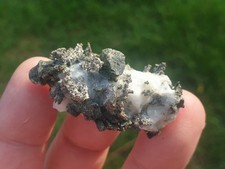 Véritable Argent natif calcite 135ct Imiter Tinghi Maroc Native Silver Morocco